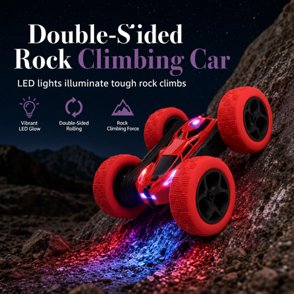 Tumble & Climb Instantly! Double-Sided LED RC Stunt Car