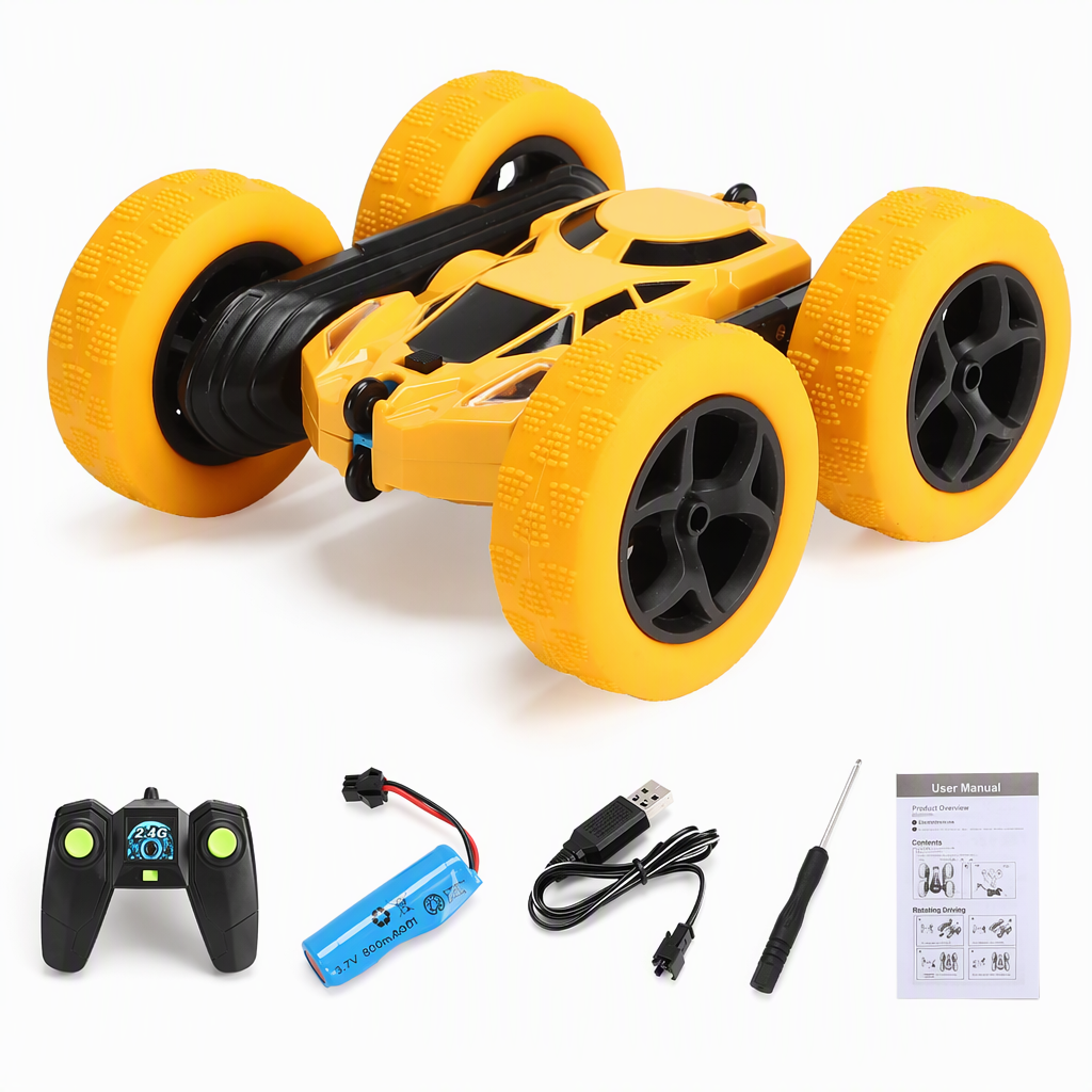 Tumble & Climb Instantly! Double-Sided LED RC Stunt Car