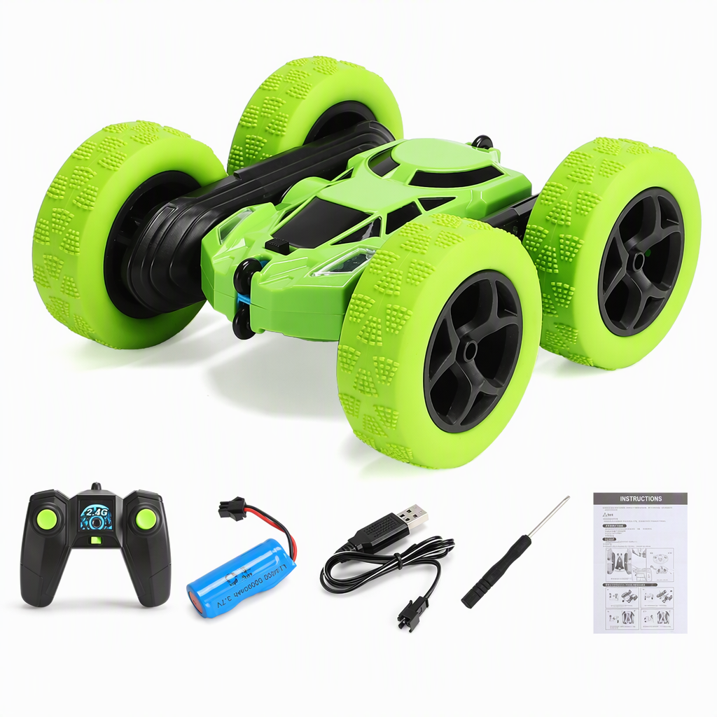 Tumble & Climb Instantly! Double-Sided LED RC Stunt Car