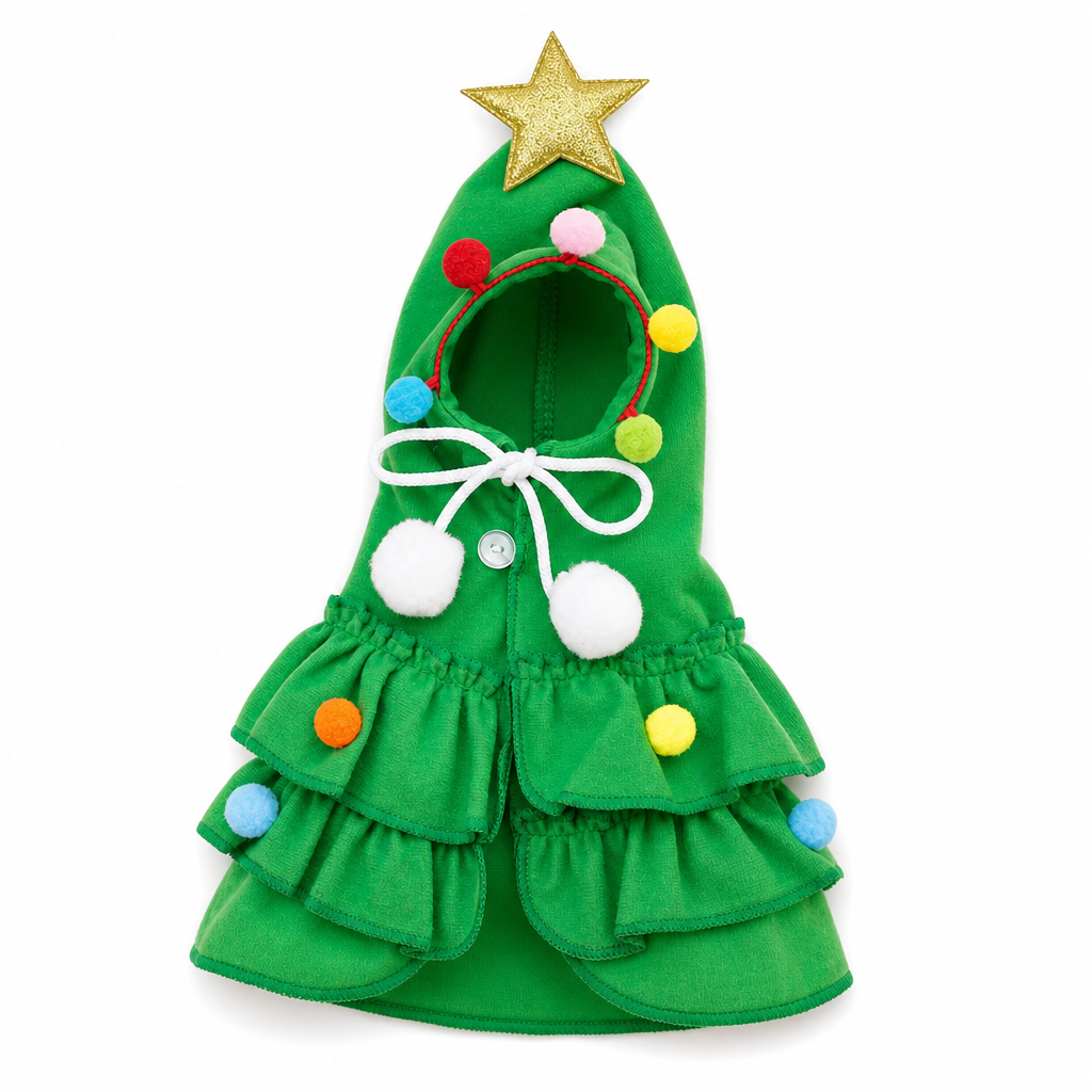 Dress Pets Festively Instantly! Christmas Tree Cloak