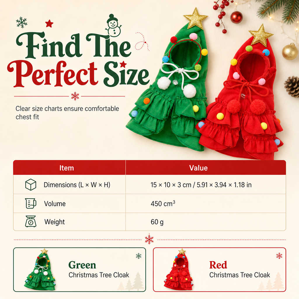Dress Pets Festively Instantly! Christmas Tree Cloak