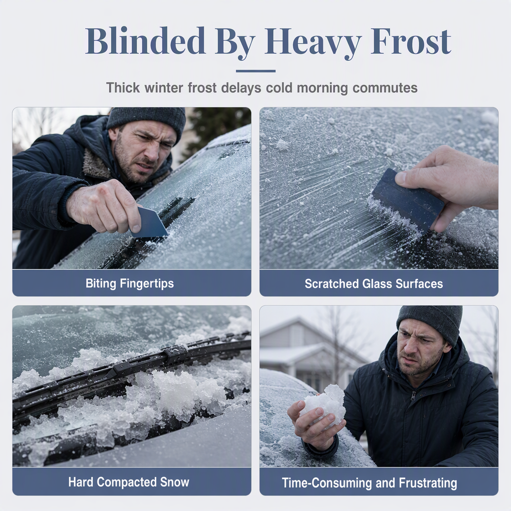 Clear Snow & Ice Instantly! Extendable No-Scratch Car Snow Brush