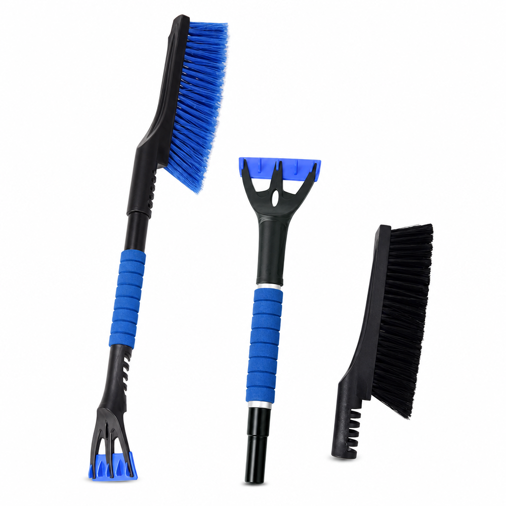 Clear Snow & Ice Instantly! Extendable No-Scratch Car Snow Brush