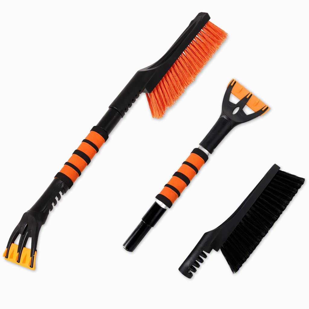 Clear Snow & Ice Instantly! Extendable No-Scratch Car Snow Brush