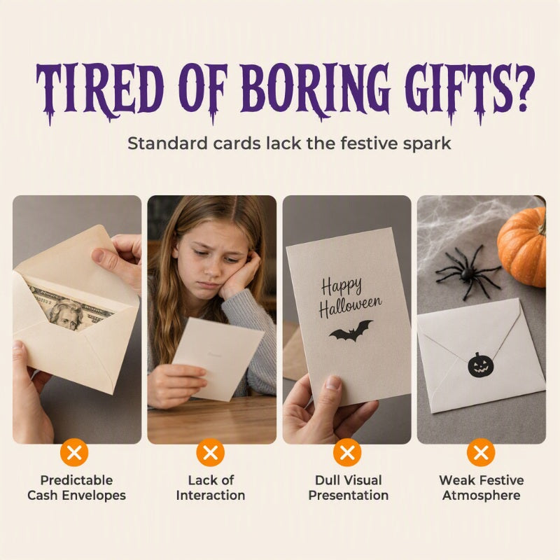 Surprise With Cash Instantly! Halloween Money Pulling Gift Box
