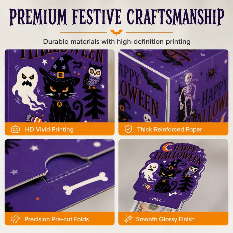 Surprise With Cash Instantly! Halloween Money Pulling Gift Box