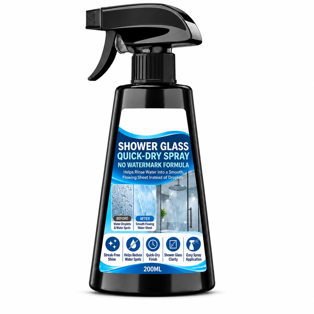 Stop Water Marks Instantly! Hydrophilic Shower Glass Spray