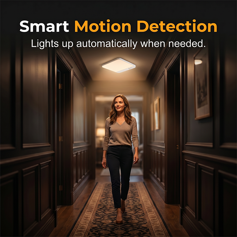 Light Up Instantly! Rechargeable Motion Sensor Ceiling Light