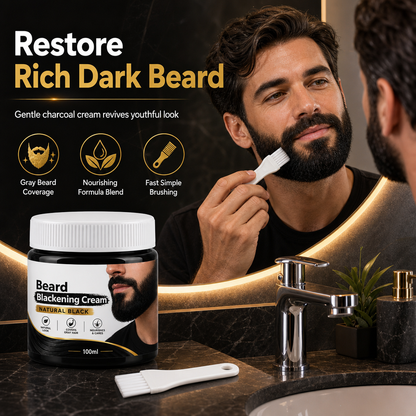 Darken Gray Beards Instantly! Natural Black Beard Dye Cream