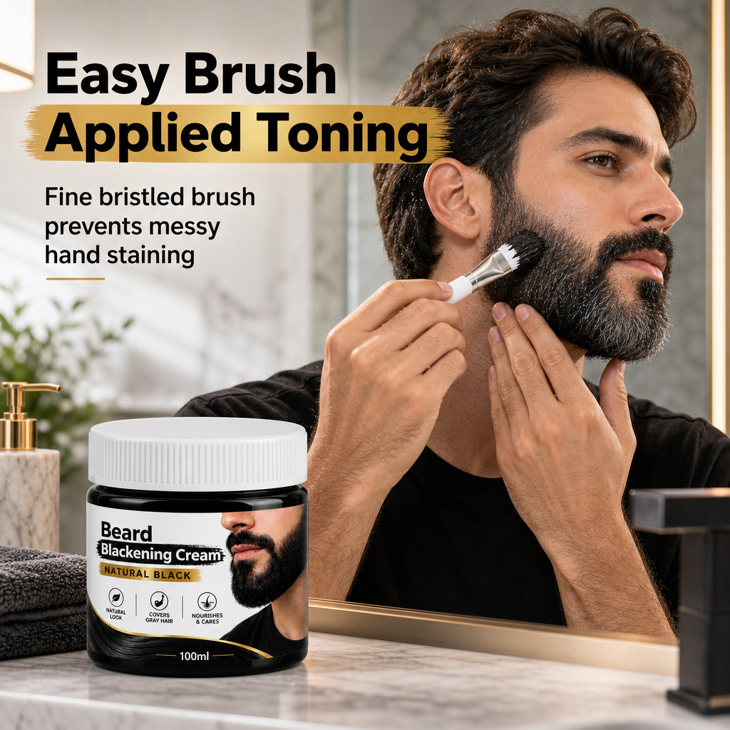 Darken Gray Beards Instantly! Natural Black Beard Dye Cream