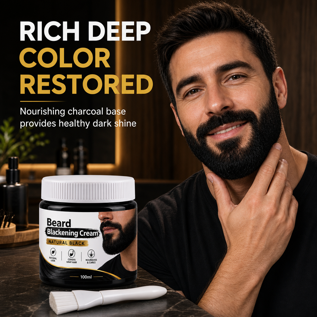 Darken Gray Beards Instantly! Natural Black Beard Dye Cream