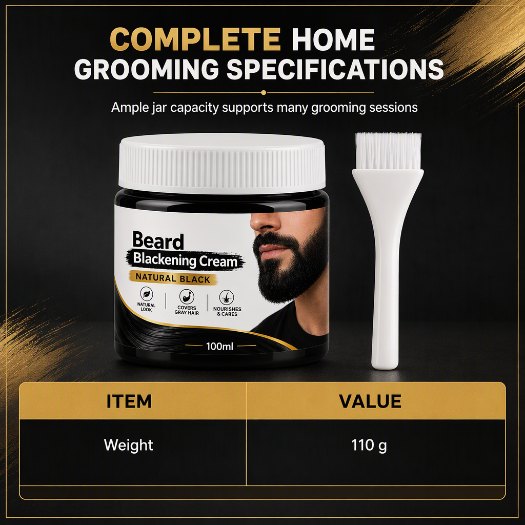 Darken Gray Beards Instantly! Natural Black Beard Dye Cream