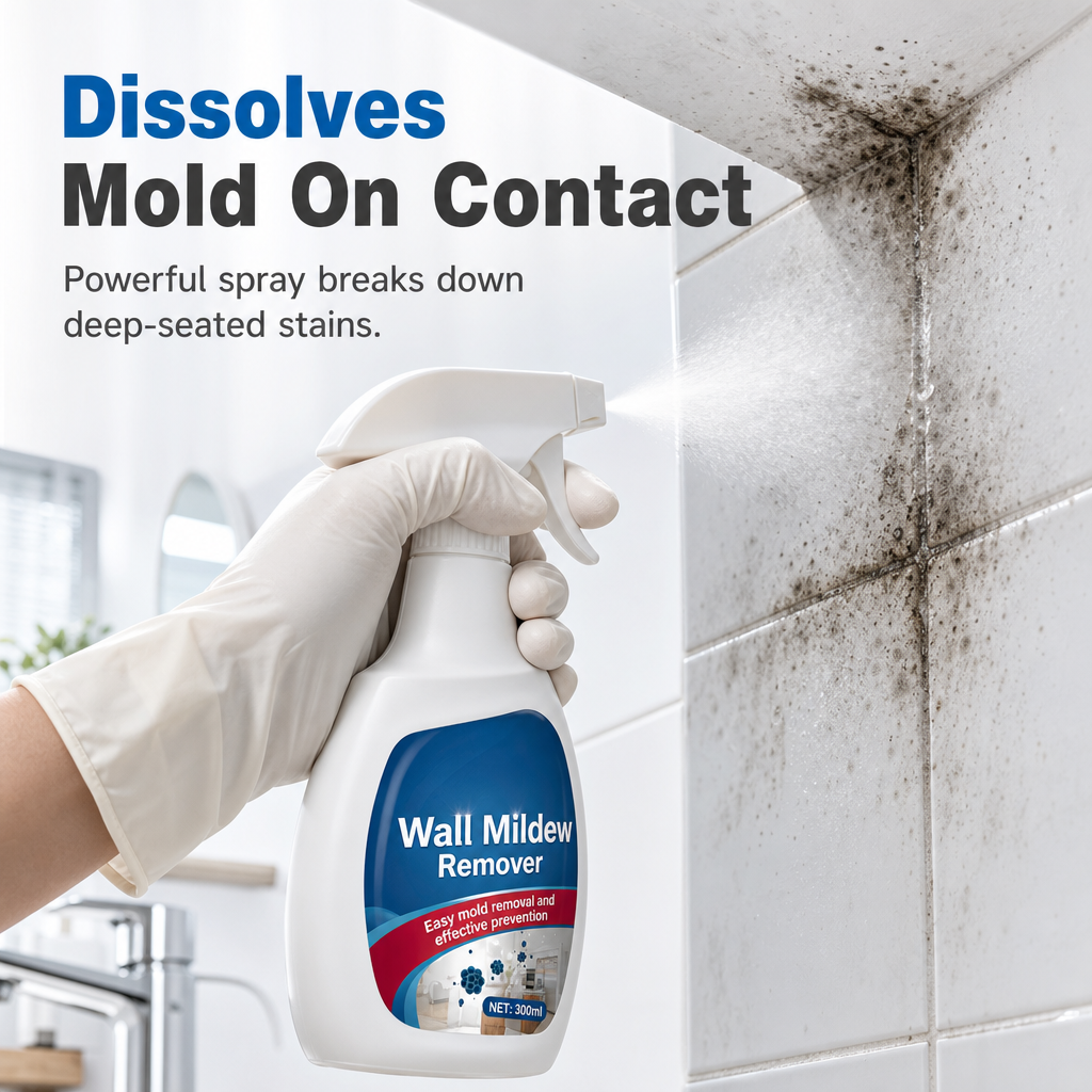 Remove Mold Stains Instantly! Deep-Cleaning Wall & Ceiling Spray