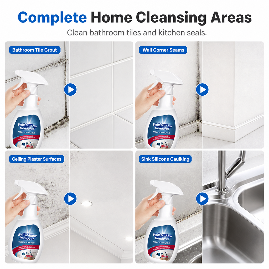 Remove Mold Stains Instantly! Deep-Cleaning Wall & Ceiling Spray