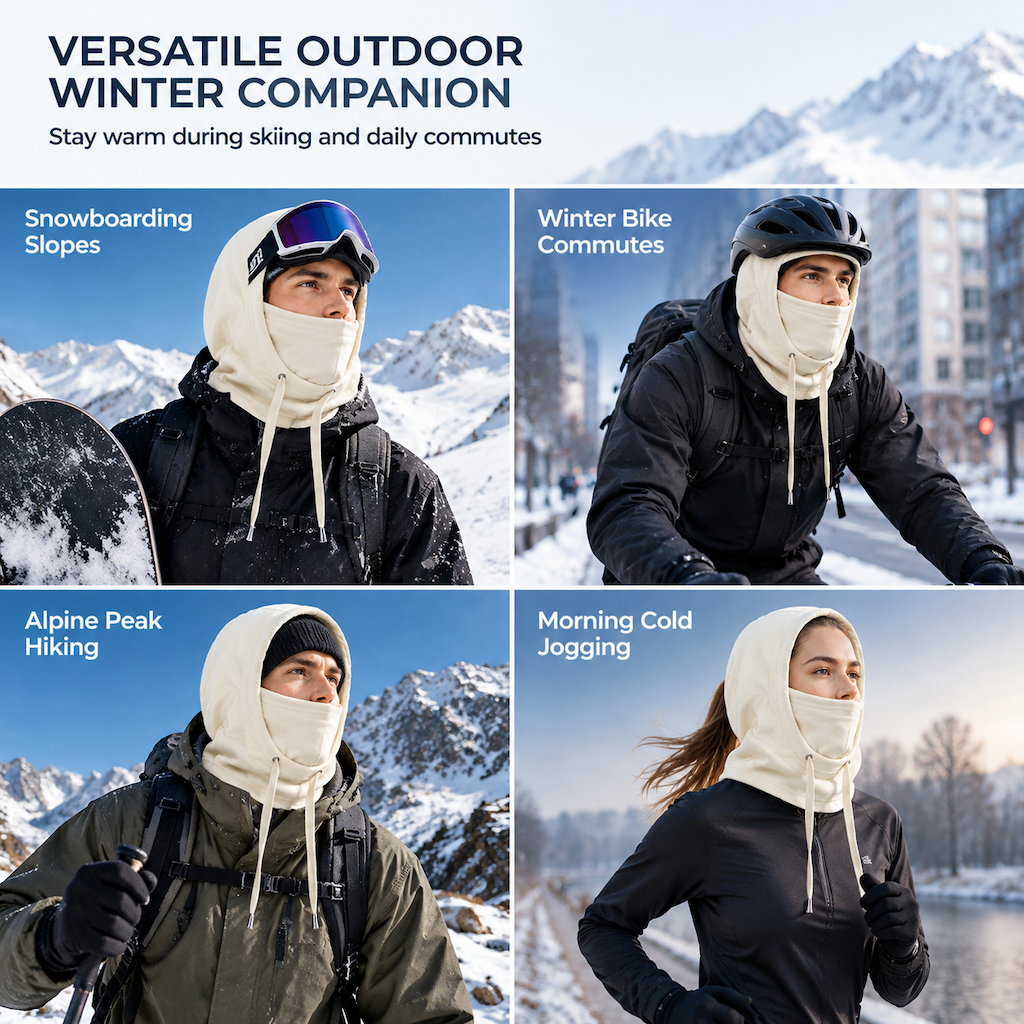 Block Cold Wind Instantly! Fleece Balaclava for Outdoor Activities