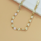 Add Tri-Color Shine Instantly! Unisex Faceted Link Bracelet
