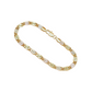Add Tri-Color Shine Instantly! Unisex Faceted Link Bracelet
