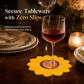 Protect Tables Instantly! Heat-Resistant Sunflower & Lotus Placemats