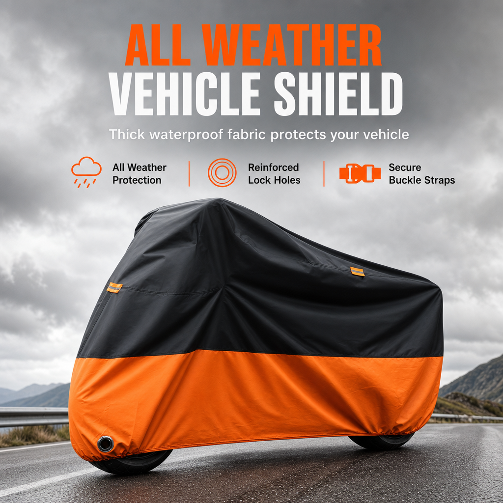 Protect Your Motorcycle Instantly! Waterproof All-Weather Oxford Cover