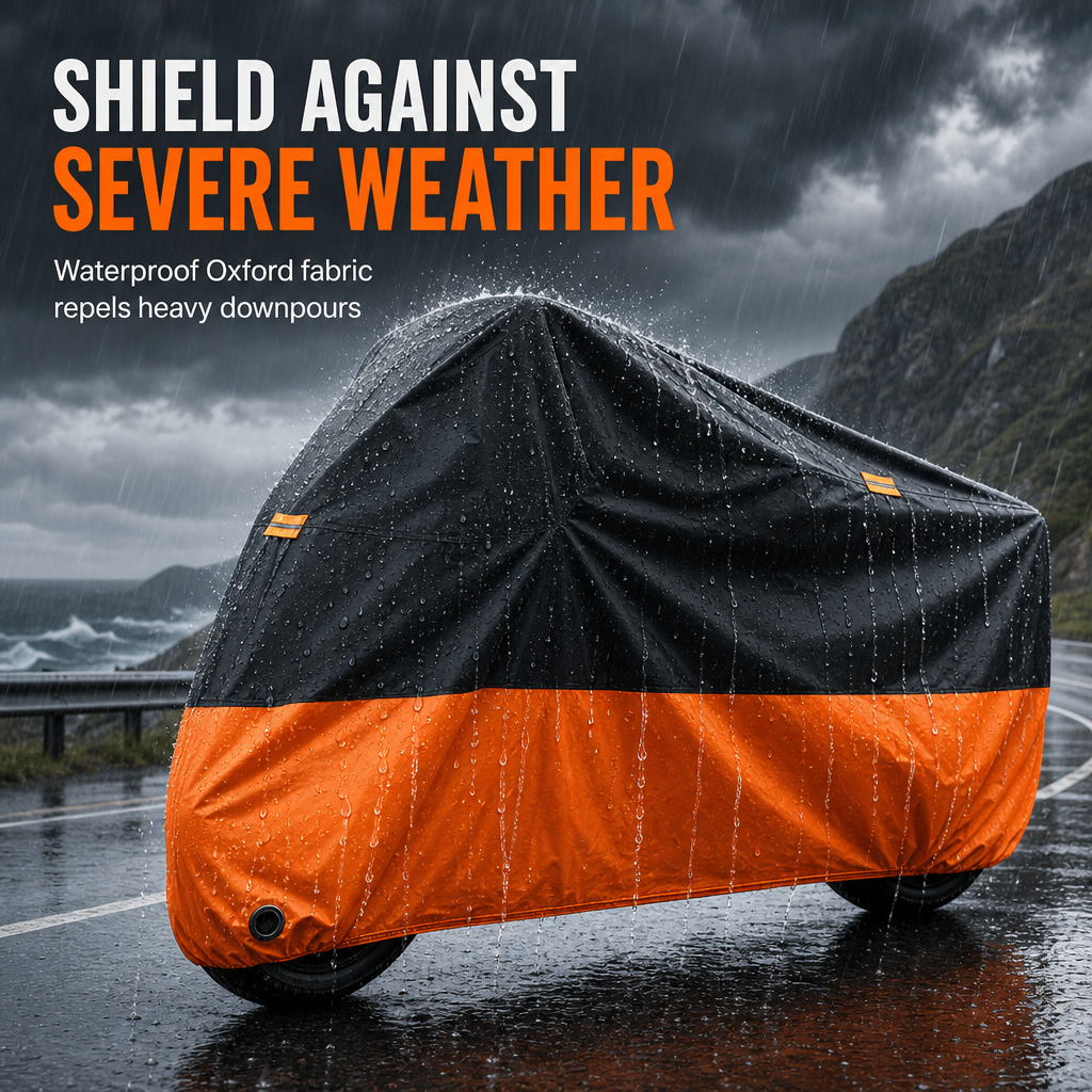Protect Your Motorcycle Instantly! Waterproof All-Weather Oxford Cover