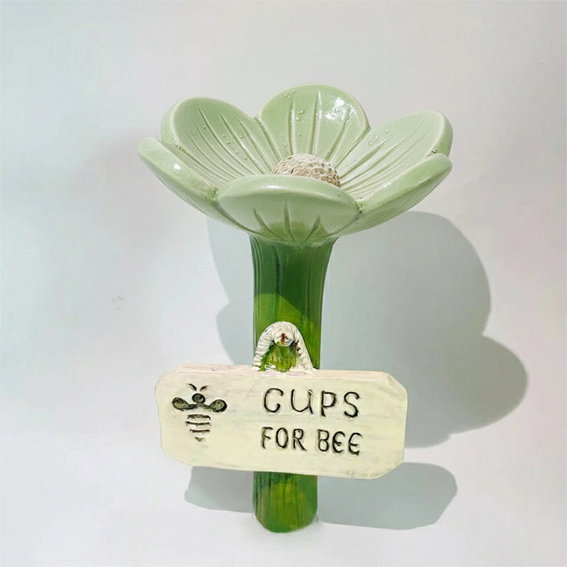 Hydrate Bees Instantly! Flower-Shaped Pollinator Waterer Stake