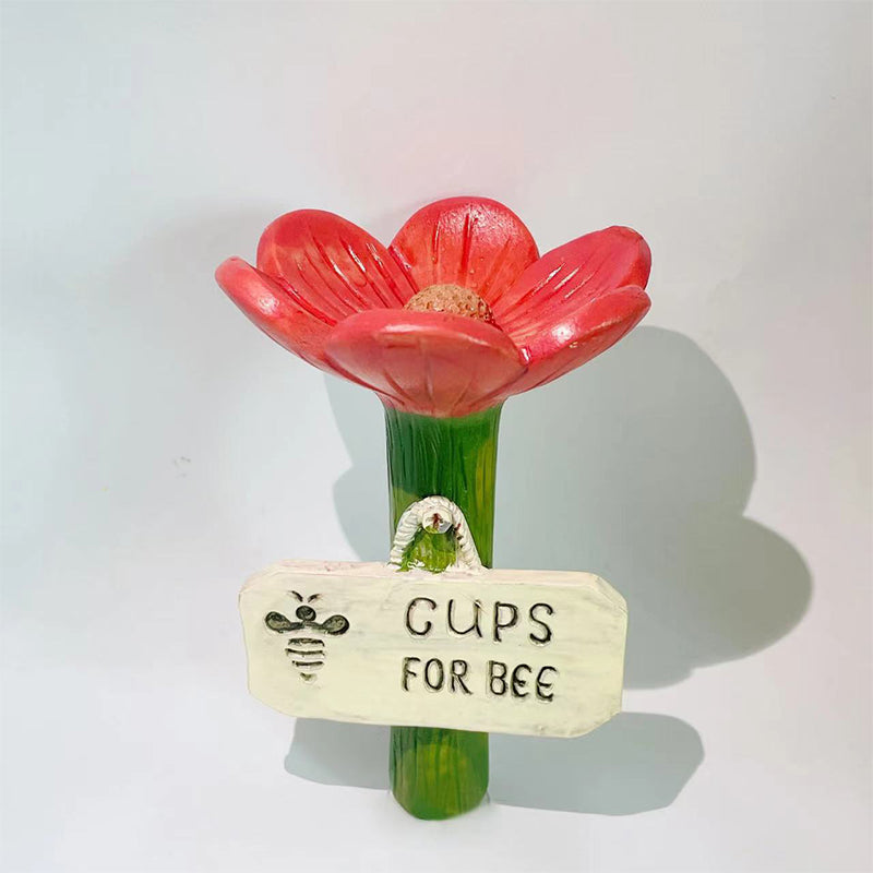 Hydrate Bees Instantly! Flower-Shaped Pollinator Waterer Stake
