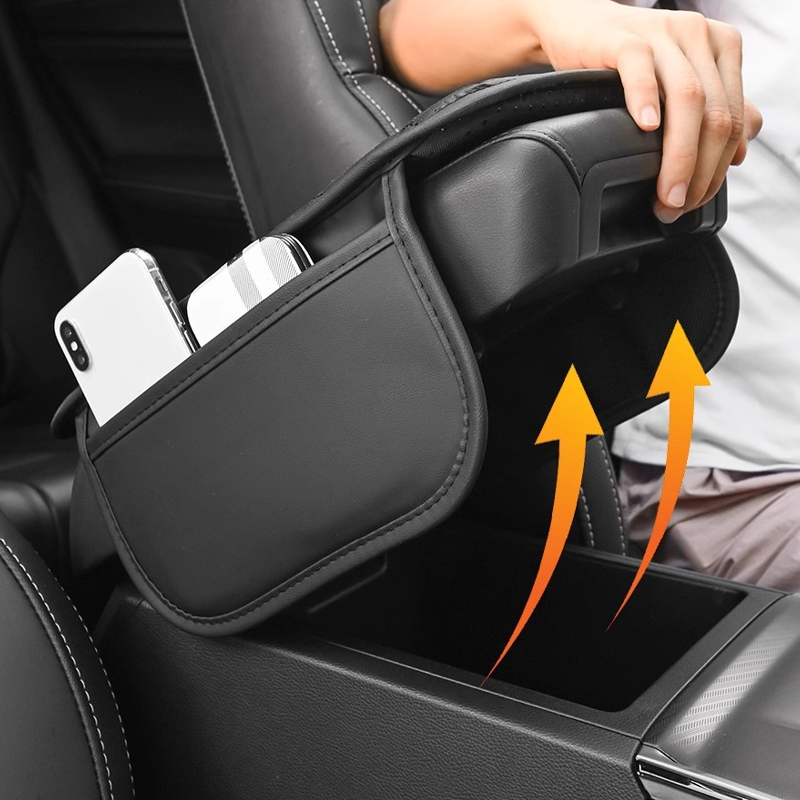 Add Armrest Comfort Instantly! Height-Boosting Console Pad with Storage