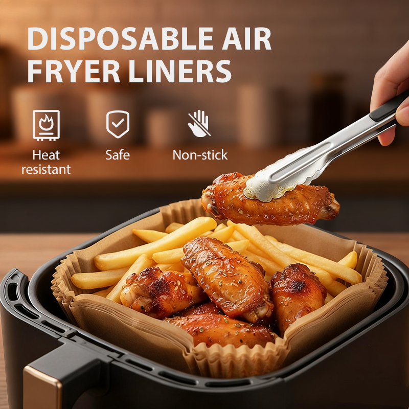 Keep Air Fryer Clean Instantly! Non-Stick Disposable Liners