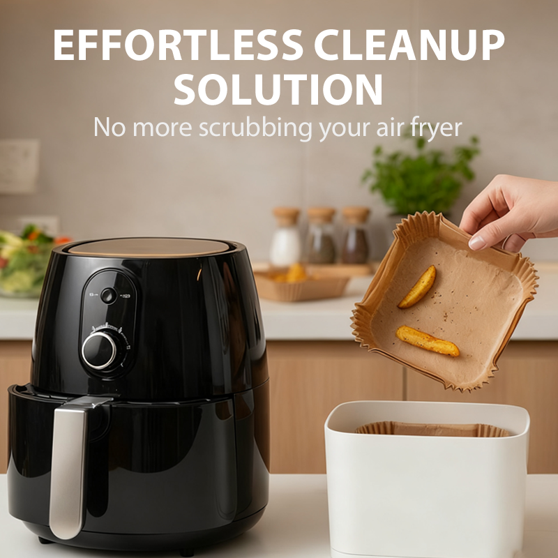 Keep Air Fryer Clean Instantly! Non-Stick Disposable Liners