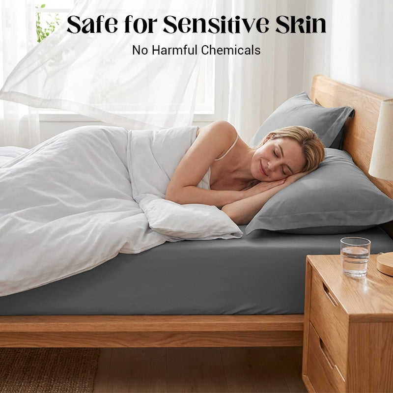 Wrap Your Mattress Instantly! 360° Deep-Pocket Brushed Sheet Set