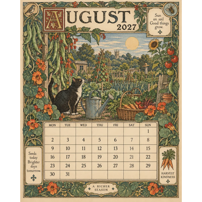 Add Vintage Charm Instantly! 2027 Storybook Wall Calendar