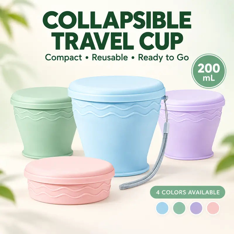 Drink On The Go Instantly! Collapsible Silicone Travel Cup