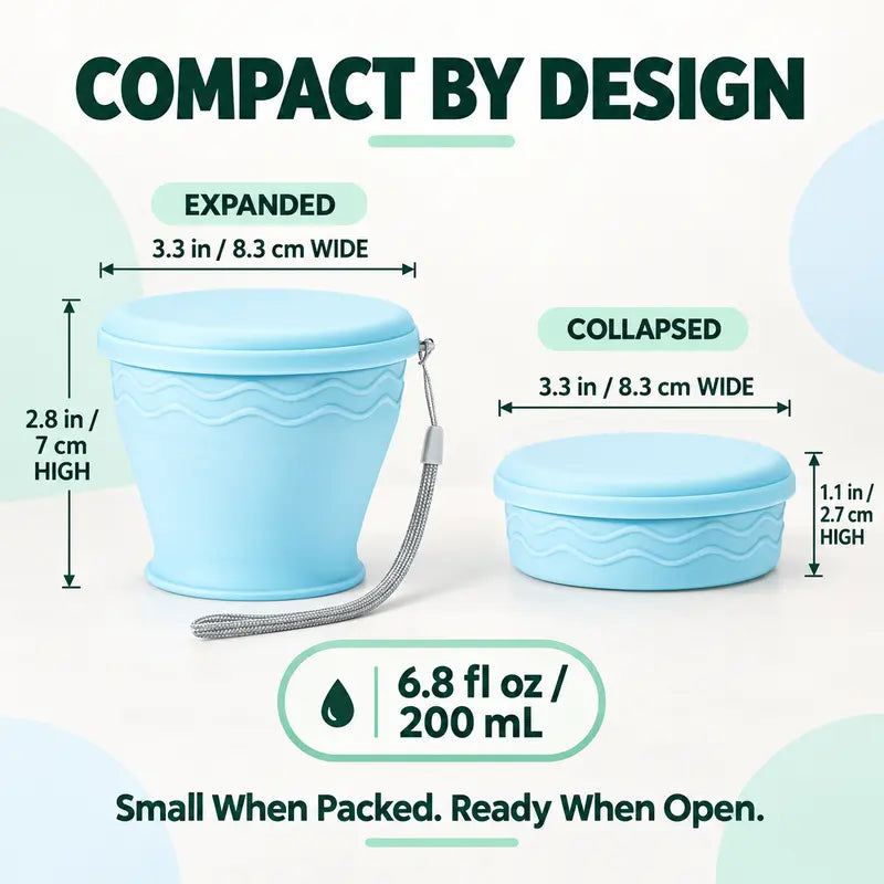 Drink On The Go Instantly! Collapsible Silicone Travel Cup