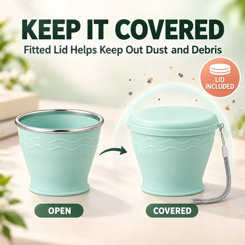 Drink On The Go Instantly! Collapsible Silicone Travel Cup