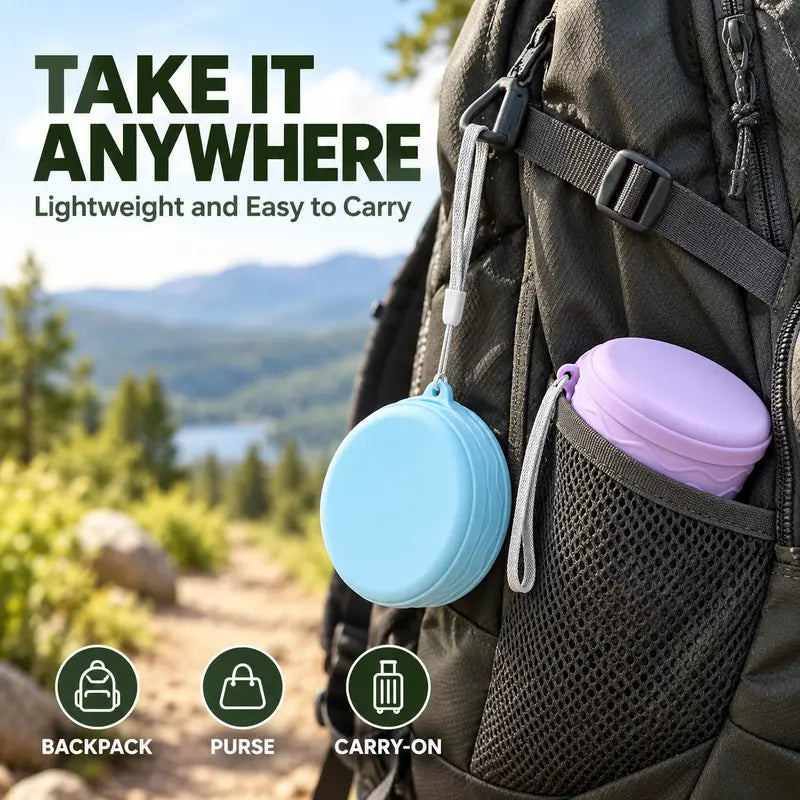 Drink On The Go Instantly! Collapsible Silicone Travel Cup
