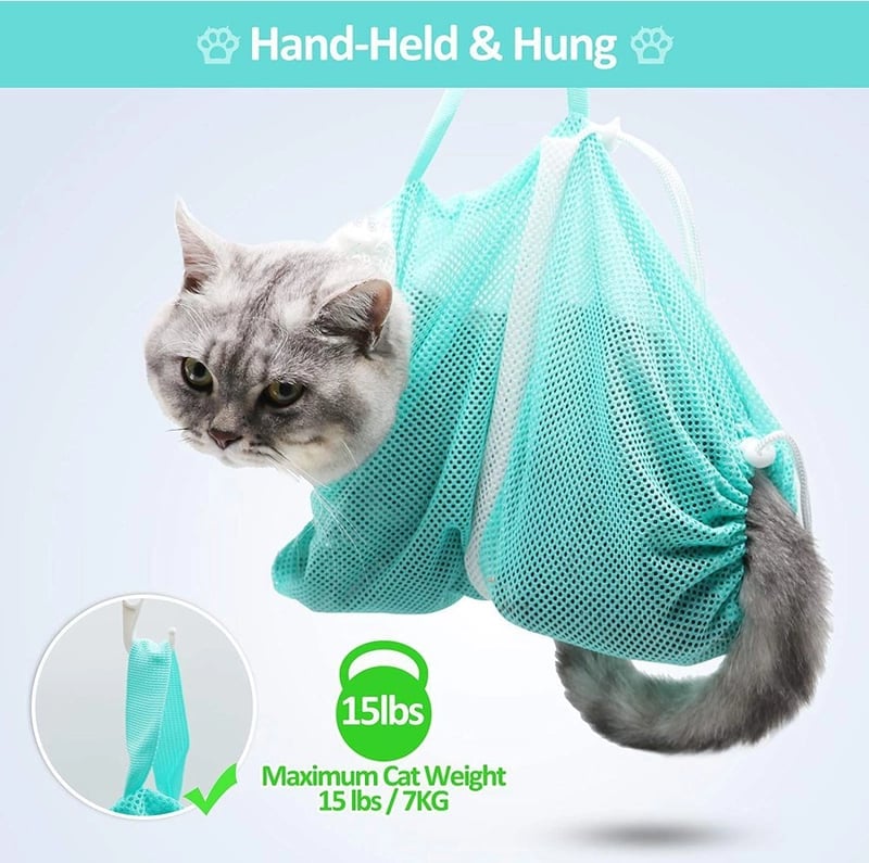 Groom Cats Stress-Free Instantly! Anti-Scratch Cat Bath & Grooming Bag