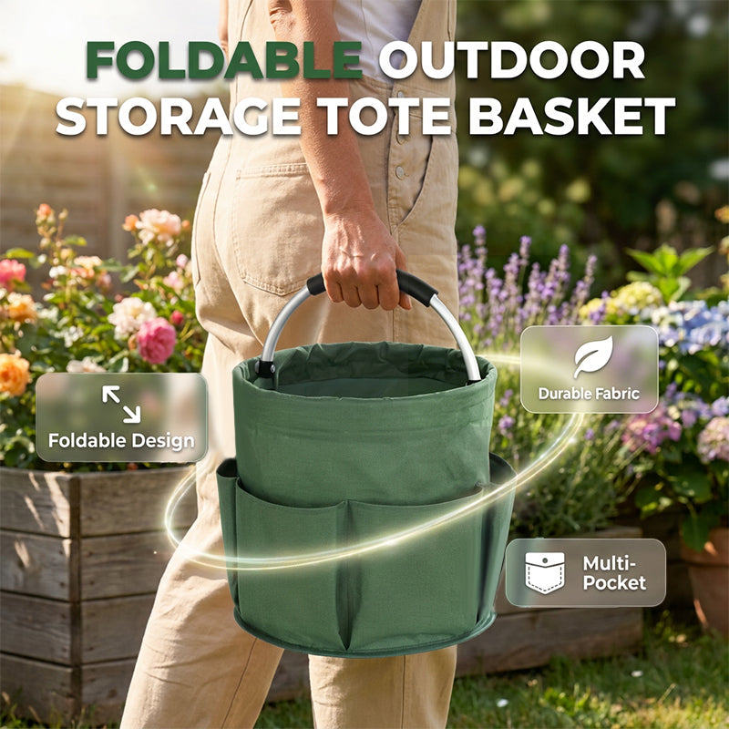 Organize Garden Tools Instantly! Foldable Outdoor Storage Tote