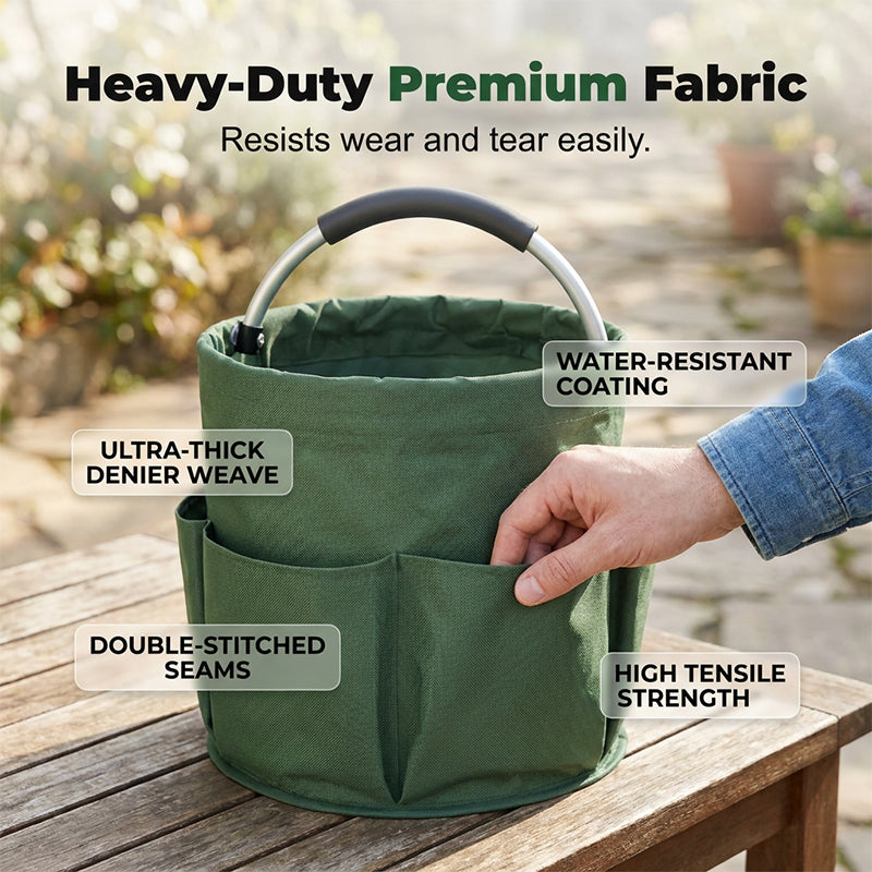 Organize Garden Tools Instantly! Foldable Outdoor Storage Tote