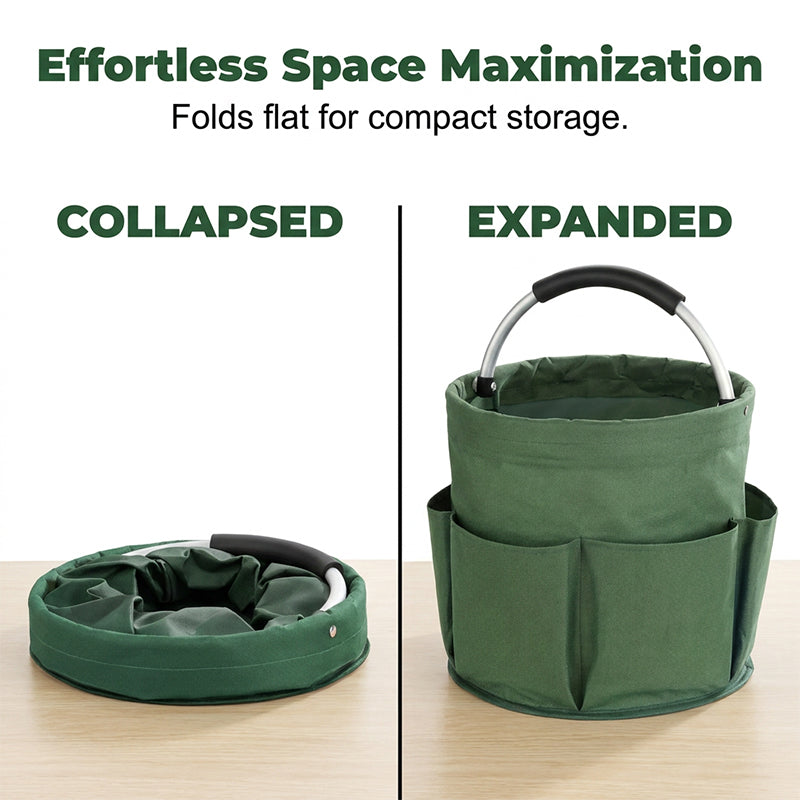 Organize Garden Tools Instantly! Foldable Outdoor Storage Tote