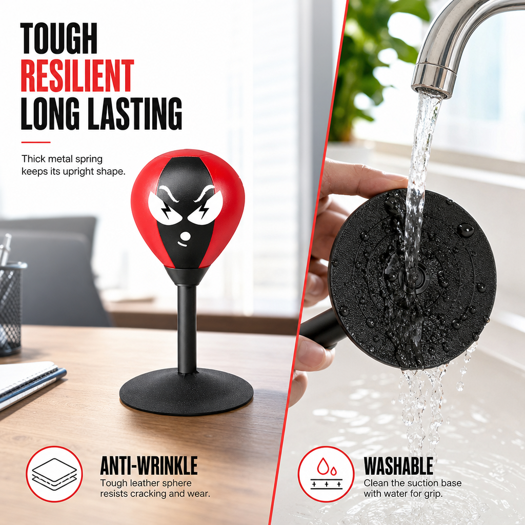 Punch Away Stress Instantly! Suction Cup Desktop Punching Ball