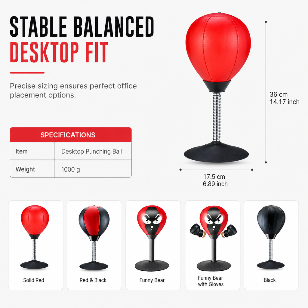 Punch Away Stress Instantly! Suction Cup Desktop Punching Ball