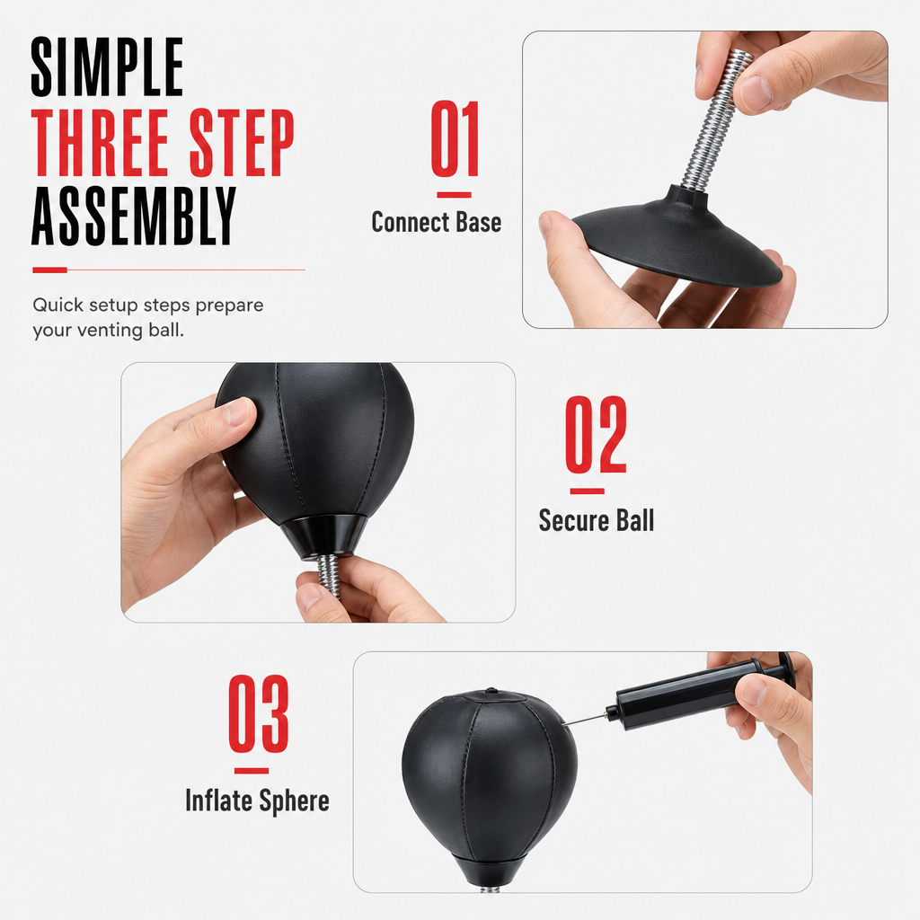 Punch Away Stress Instantly! Suction Cup Desktop Punching Ball