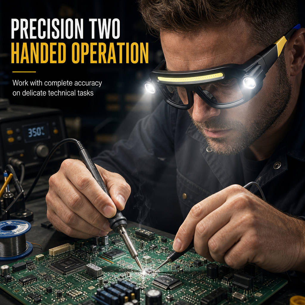Light Up Hands-Free Instantly! USB Rechargeable Clip-On Glasses Light