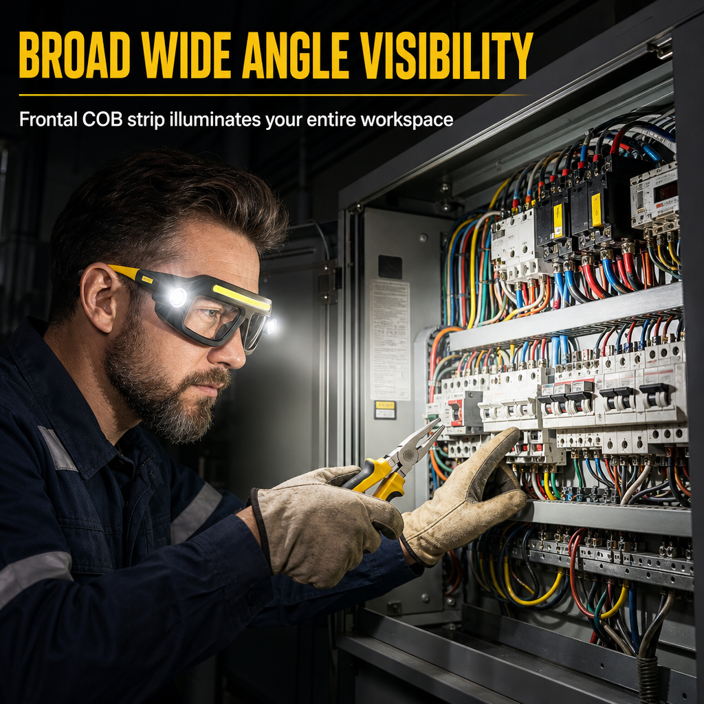 Light Up Hands-Free Instantly! USB Rechargeable Clip-On Glasses Light