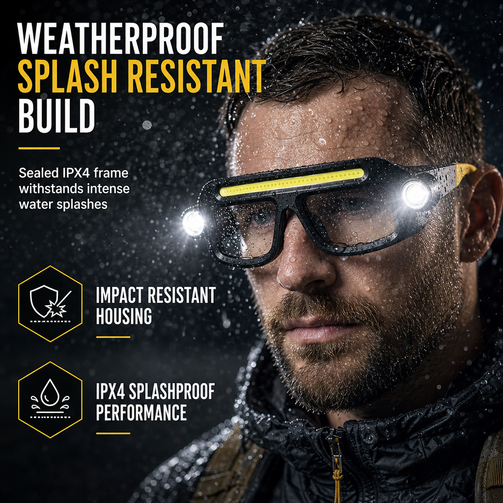 Light Up Hands-Free Instantly! USB Rechargeable Clip-On Glasses Light