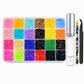 Organize Nail Art Instantly! 24-Grid Rhinestone Storage Set