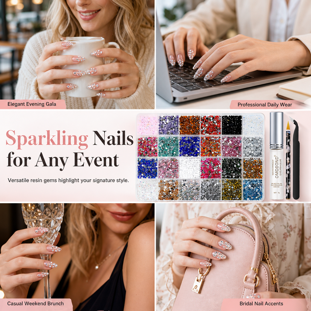 Organize Nail Art Instantly! 24-Grid Rhinestone Storage Set