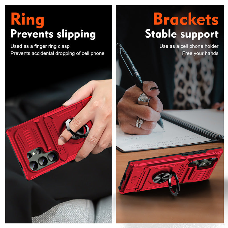 Carry Cards & Go Hands-Free Instantly! Magnetic Ring Samsung Phone Case
