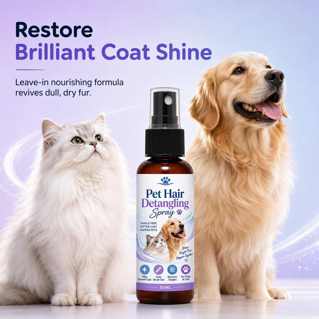 Remove Mats & Shine Instantly! Pet Detangling Spray