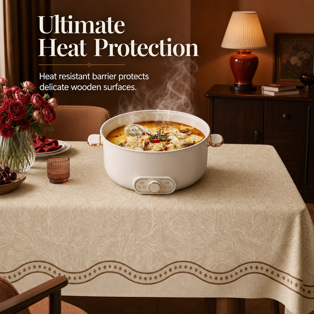Protect Tables Instantly! French Retro Waterproof PVC Table Cover